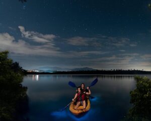 A team doing Night Kayaking in Andaman