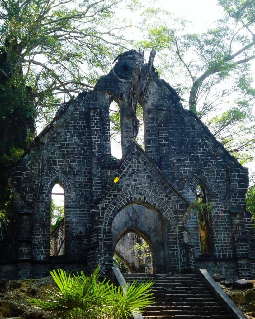 Historical ruins of Church constructed at Andaman, Ross Island
