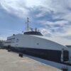 Makruzz ferry docked at the jetty, the vessel operating the new Port Blair to Baratang to Havelock route