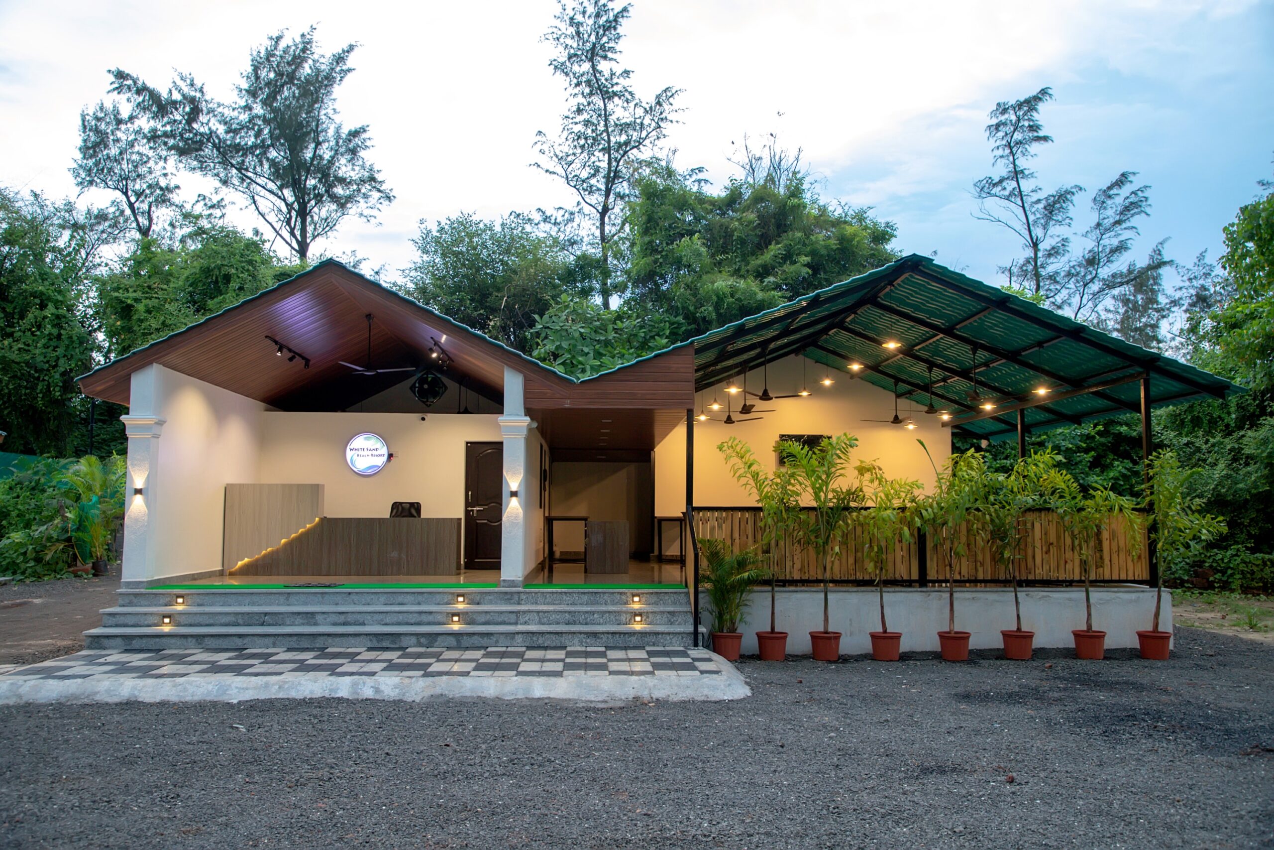 White Sand Beach Resort reception and open-air restaurant, Govind Nagar, Havelock